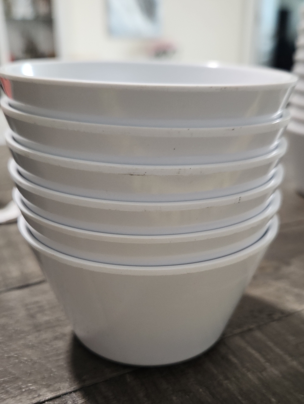 Small White Stackable Mixing Bowls - Home Kitchen